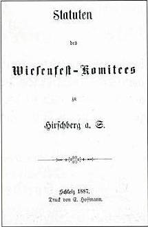 Deckblatt der Wiesenfest-Statuten