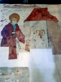 Kirche Sparnberg, freigelegte alte Wandmalereien